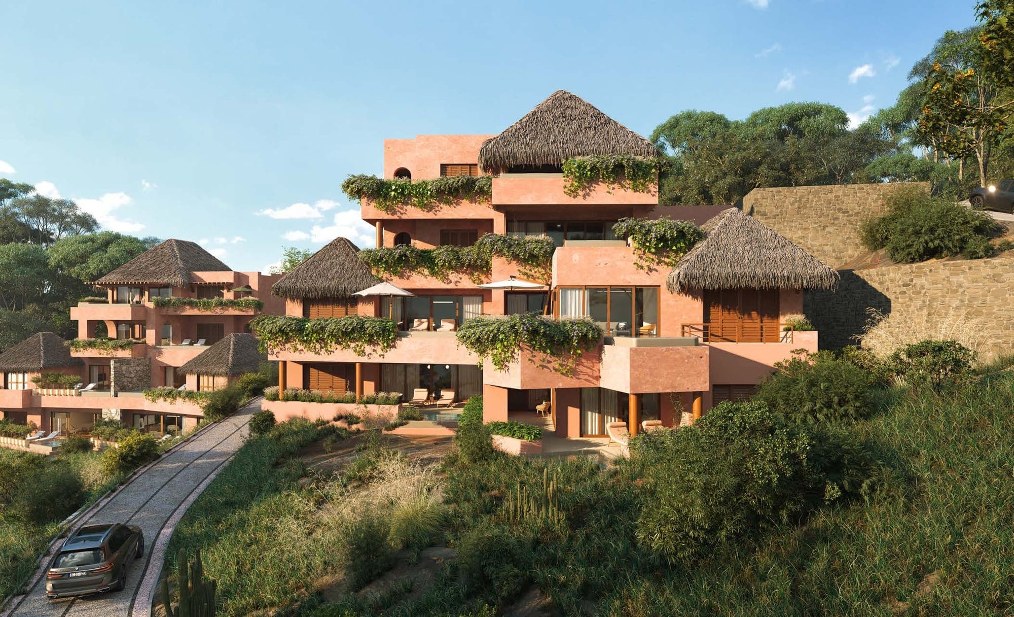 Las villas de Punta Garrobo · render del desarrollador