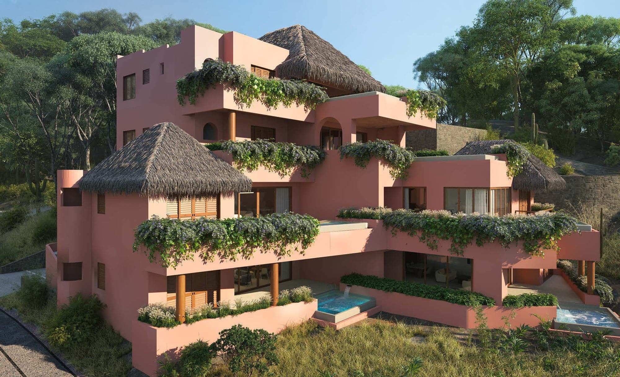 Uno de los edificios de villas · render del desarrollador